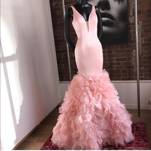 White Satin/Organza Gown